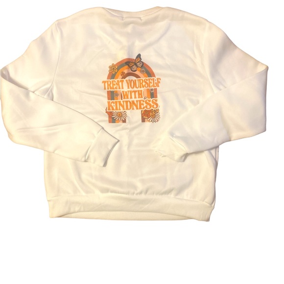 Treat Yourself With Kindness “babe” mental health crewneck sweatshirt medium - Picture 8 of 11